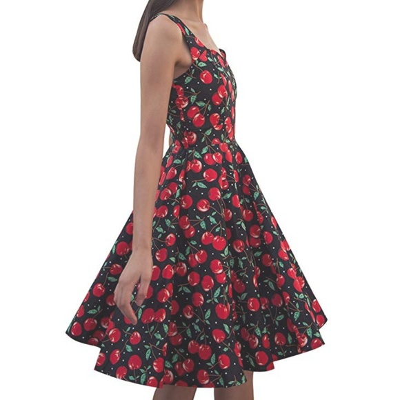 NWT 50s Retro Rockabilly Pinup Cherries Dress - Picture 3 of 6